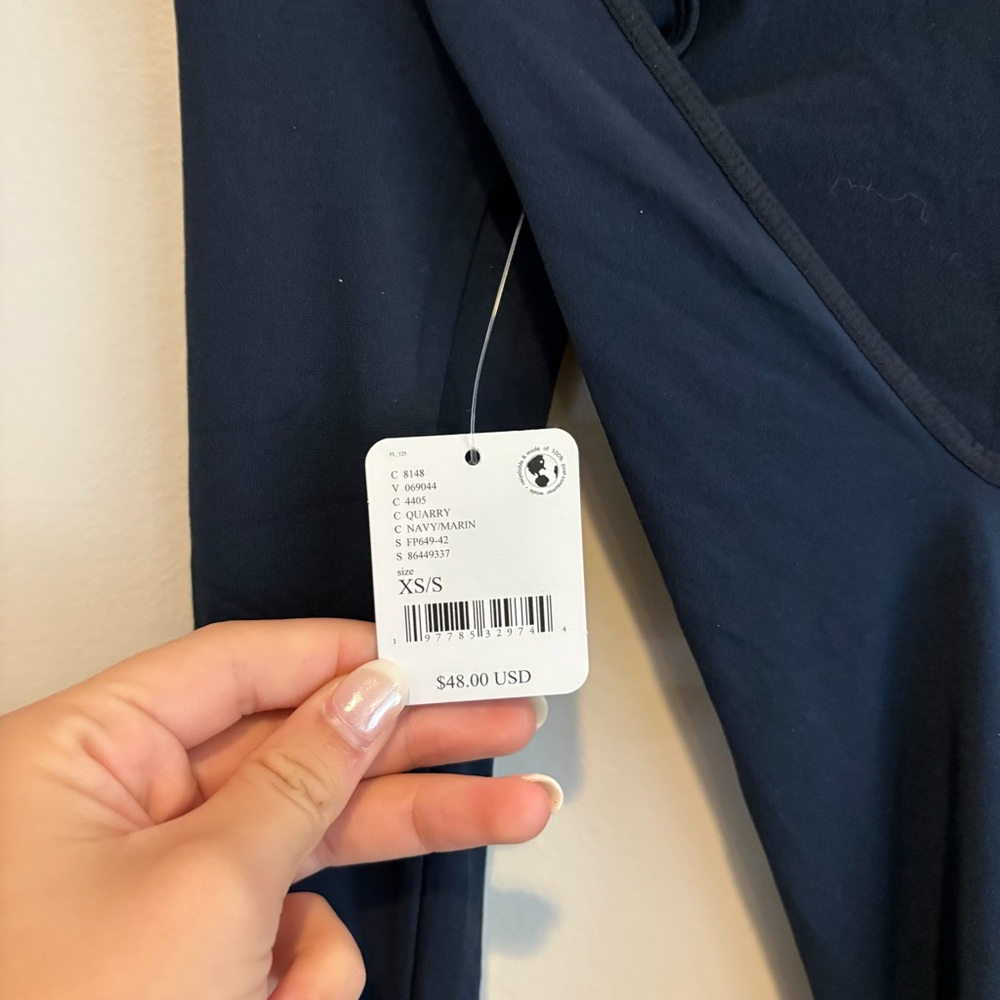 Free People Intimately Free Low Back Long Sleeve Navy Top XS/S NWT - Picture 5 of 8